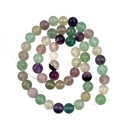 Rainbow Fluorite Round 8mm Bead Strands Gemstone