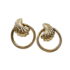 Shell Hoop Earrings 14K Gold Filled by Carla