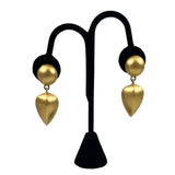 Givenchy Matte Gold Dangle Earrings