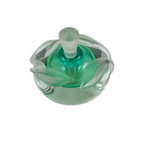 William Glasner Green Glass Perfume Bottle 1992 Signed 