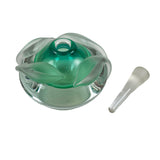 William Glasner Green Glass Perfume Bottle 1992 Signed Numbered