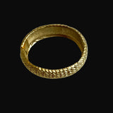 Chunky Gold Hinged Bangle Bracelet