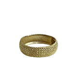 Chunky Gold Hinged Bangle Bracelet