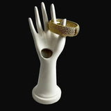 Chunky Gold Hinged Bangle Bracelet Vintage