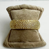 Chunky Gold Hinged Bangle Bracelet