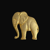 Large Gold Plated Elephant Vintage Brooch Huge