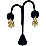 Gold Triple Hoop Pierced Earrings