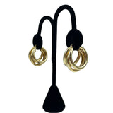 Gold Triple Hoop Pierced Earrings