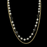 Gold Rope Chain & Pearl Necklace