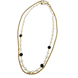 Gold Rope Chain & Pearl Necklace