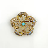 Victorian 10K Gold & Enamel Love Knot Pin