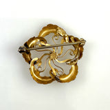 Victorian 10K Gold & Enamel Love Knot Pin