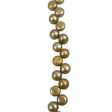 Gold Freshwater Pearl 6mm Round Beads