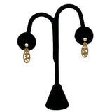 14K Gold K Initial Earrings Vintage