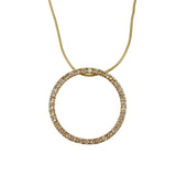 14K Gold Diamond Eternity Pendant Necklace