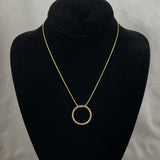 14K Gold Diamond Eternity Pendant Necklace