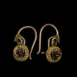 Antique Victorian 14K Gold and Ruby Heart Earrings