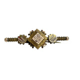 Antique Victorian Gold Filled Floral Bar Pin