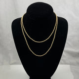 Extra Long Gold Filled Beaded Necklace 35 inches