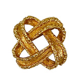 Gold Knot Bow Vintage Brooch
