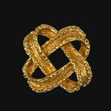 Gold Knot Bow Vintage Brooch