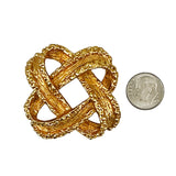 Gold Knot Bow Vintage Brooch 2120