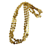 Multi-Strand Gold Coin Necklace Long