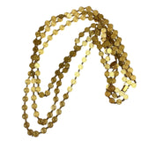 Multi-Strand Gold Coin Necklace Long