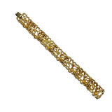 Gold & Coral Link Bracelet Vintage