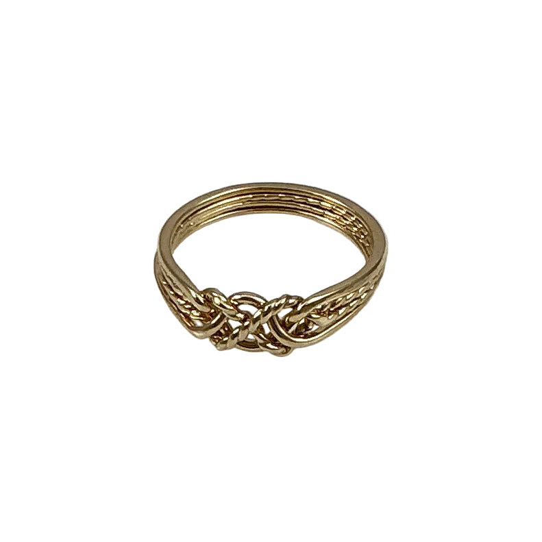 14K Yellow Gold Vintage Puzzle Ring
