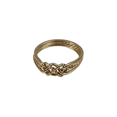 14K Yellow Gold Vintage Puzzle Ring 8½