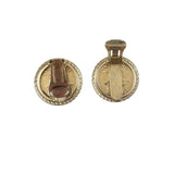 Queen Elizabeth Gold Coin Replica Clip On Earrings Vintage