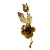 Gold Rose Vintage Brooch 1950's