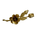 Gold Rose Vintage Brooch 1950's