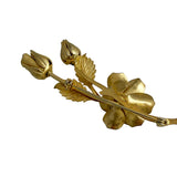 Gold Rose Vintage Brooch 1950's