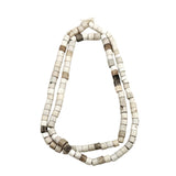 African Trade Goomba White Beads Necklace