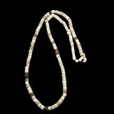 African Trade Goomba White Beads Necklace