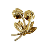 gold floral brooch vintage