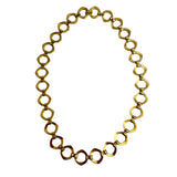 Back of Gold Plated Round Link Necklace Vintage