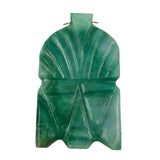 Mexican Green Chrysoprase Mask Pendant