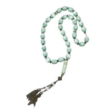 Green Glass Prayer Worry Beads Vintage