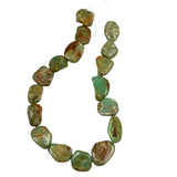 Green Turquoise Large Flat Nugget Beads