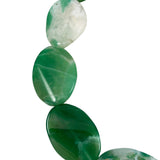 Large Green Agate Oval Beads 30 x 42mm