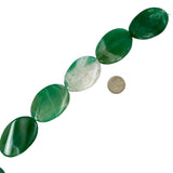 Large Green Agate Oval Beads 30 x 42mm