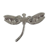 Green Enamel Rhinestone Dragonfly Pin