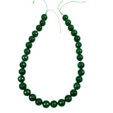 Green Onyx Faceted 12mm Round Gemstone Beads