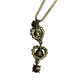Michal Negrin Blue Green Rhinestone Hair Pin