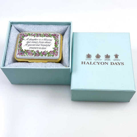 Halcyon Days Daughter is a Blessing Enamel Box NIB