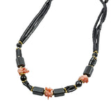 Pink Coral and Hematite Multi-Strand Necklace Vintage