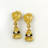 Ivana Gold Tassel Clip On Earrings